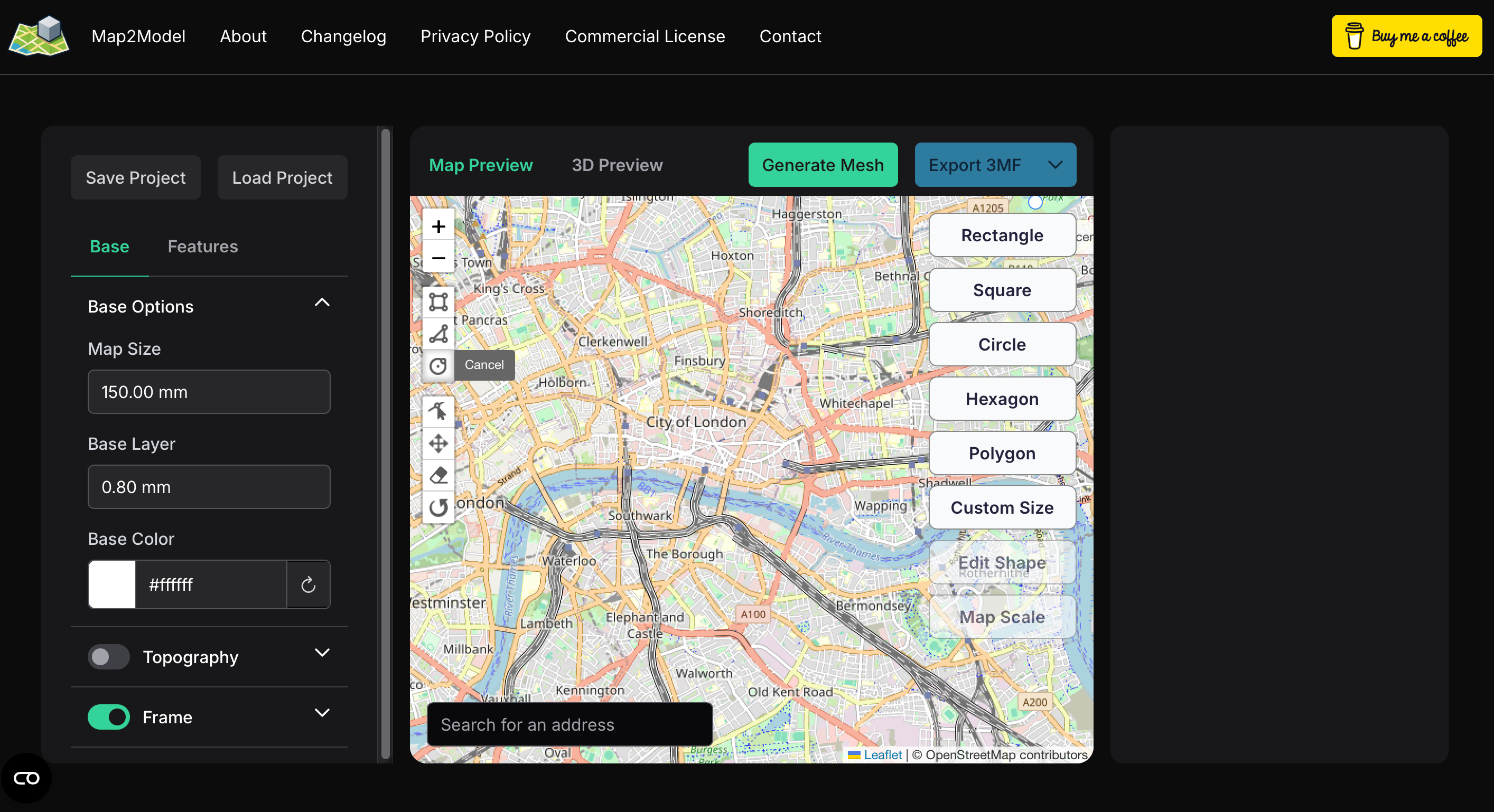 Map2Model screenshot
