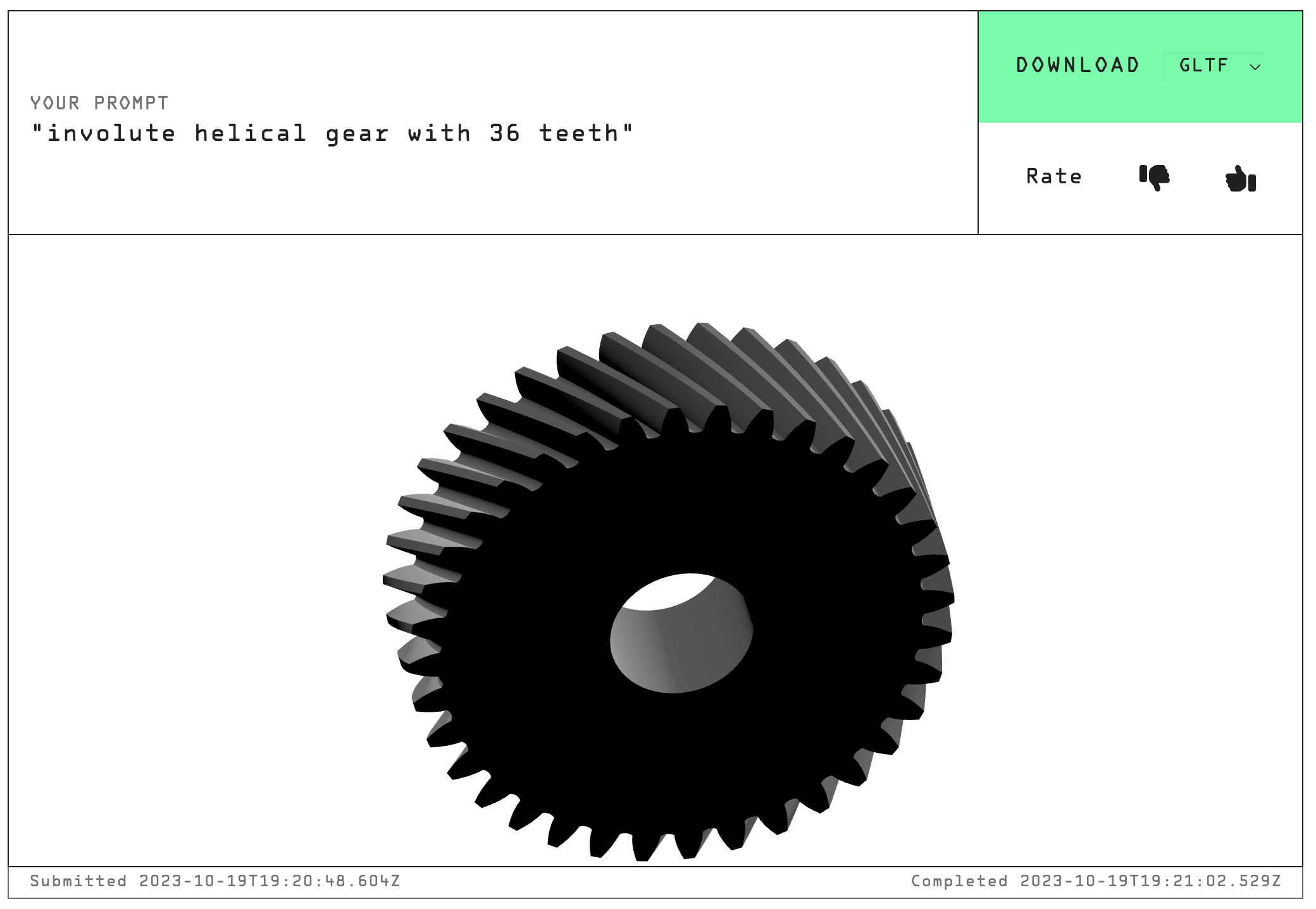 Zoo Text-to-CAD screenshot